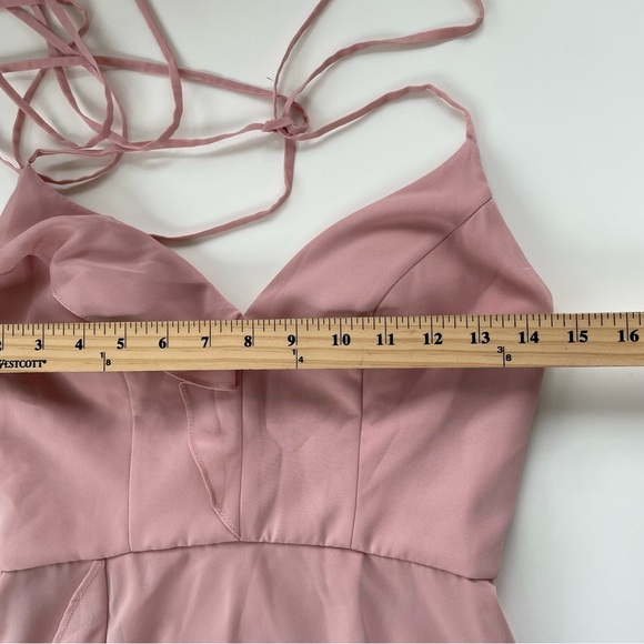 Renz Bridal Women's Dusty Pink Ruffle Formal Maxi Length Dress Size XS, NWT! - Picture 8 of 9